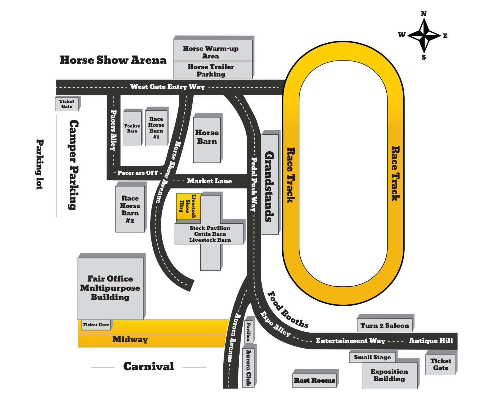 Gogebic County Fair Fairground Map